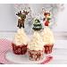 TSJ 24PCS Christmas Cupcake Toppers Picks Cake Dessert Decorations Stick Toothpicks Xmas Party Supplies Christmas a - Buy Online on GoSupps.com