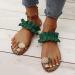 Stylish Summer Beach Slippers for Women - Pineapple Pearl Rhinestone Bunion Relief & Plantar Fasciitis Flip Flops - Size 7.5 Green - Buy Online on GoSupps.com