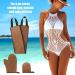 Dacitiery Self Tanning Mitt Set 3 in 1 Tan Mitt Applicator Self Tanning Mitt Applicator Reusable Tanning Glove for Self Tan for Mit Back Applicator Brown - Buy Online on GoSupps.com