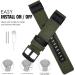 Abanen 22mm Nylon Watch Band for Garmin Instinct - Green | Durable Wristband Strap - Buy Online on GoSupps.com