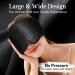 100% Mulberry Silk Sleep Mask - Complete Blackout Adjustable Nasal Wing Design - Ideal Travel Eye Mask for Men & Women - Perfect for Side Sleepers - Black - Buy Online on GoSupps.com