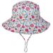 XYIYI Kids Bucket Hat Adjustable Sun Hats Breathable Beach Hat for Boys Girls 6-24 Months Rose