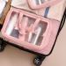 PVC Waterproof Clear Travel Toiletries Bag - 2-Layer Wash Bag for Women & Girls - Ideal for Travel & Holidays (Pink) - Buy Online on GoSupps.com