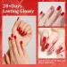 DouborQ Red Nail Polish Long-lasting Nail Art Varnish (01) Rose Red-01 - Buy Online on GoSupps.com