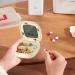 Dorugage Pill Box | Weekly Pocket Pill Organizer Travel Pill Dispenser Pocket-Sized Travel Pill Holder Compact Double Sealing Weekly Pill Organizer Lightweight Personal Medicine Container for Pills 4 Grid Cream White - Buy Online on GoSupps.com