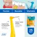 TEPE Interdental Brush Angle 0.7mm Medium Yellow Pack of 25 - Size 4 | Teeth Cleaning Dental Brush - Buy Online on GoSupps.com