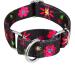 Then comfortable martingale dog collar flower pattern sunflower large neck circumference 43.2 cm up to 63.5 cm adjustable dog collar hard-wearing Large 1 inch wide black and sunflower