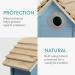 Navaris Wooden Bird House - Garden Nesting Box for Small Birds - Pine Wood Birdhouse - Real Wood Nester Cabin for Robins Blue Tits Sparrows - Blue - Buy Online on GoSupps.com