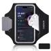 Sports hardship with headphones bag cell phone bag jogging arm bag running bracelet compatible with iPhone 14/13/12 Pro Max Huawei P50 mate 50 Samsung Galaxy S22/S21/S20 for running up to 6.8 "black (up to 6.9")
