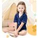 SWOMOG Unisex Kids Modal Pajama Set | Short Sleeve Button-Down Loungewear 8-9 Years Navy Blue - Buy Online on GoSupps.com