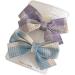 Baby Hair Bows Clips 2 PCS Set - Purple/Blue Grey Checkered Hair Ribbon for Girls | Non-Slip Infant Hair Accessories for Toddler Kids - Buy Online on GoSupps.com