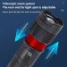 Super Bright Flashlight Waterproof Rechargeable LED White & Yellow Light Telescopic Zoom Torch USB Charging Long-lasting Strong Light Flashlight With Battery Level Display for Camping Hiking Emergen - Buy Online on GoSupps.com