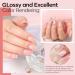 Modelones Gel Nail Polish Set 2 PCS 15 ML Sheer Jelly Nude Pink Translucent Glitter Gel Polish Set for Nail Art DIY Shimmer French Manicure at Home for Women Girls - Buy Online on GoSupps.com