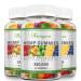 (3-Pack) Premium Hemp Gummies Extra Strength - High Potency Fruity Gummy with Hemp Oil - Organic Edibles Gummy - Non-GMO, Vegan, Low Sugar, Made in USA
