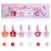 LOPHE Nail Polish Set for Kids 6 Rainbow Colors Kids Nail Varnish Set Non-Toxic Peel-Off Children Nail Polish Kit Quick Dry Water-Based Kids Nail Paint Gifts for Girls Christmas Birthday C-Normal