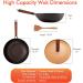 12.5 Inch Carbon Steel Wok with Lid, Spatula & Glass Lid - Versatile Stir Fry Pan for Gas, Electric & Induction Stoves - Buy Online on GoSupps.com