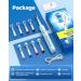 Rotating Electric Toothbrush for Adults with 8 Brush Heads (2 Types) 4 Modes Deep Clean Electric Toothbrush with Rechargeable Power and 2 Min Smart Timer Blue Sky Blue - Buy Online on GoSupps.com