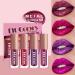 Glitter Lipstick Set | Long Lasting Metallic Shades | Purple Red Matte to Sparkly Gloss | Lip Gloss Kit for Women - 4 Colors - Buy Online on GoSupps.com