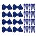 Lurrose Blue Hair Clips Set 12 Hair Bows and 50 Metal Hair Clips Classic Hair Accessories Set for Girls
