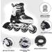 Nattork Kids Inline Skates with Light Up Wheels | Adjustable Outdoor Roller Skates for Boys and Girls | Safe & Durable Blades | Purple Pink Black Blue Black | Large-Youth (5-8 US) - Buy Online on GoSupps.com