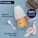 Pixie Menstrual Cup Steamer Sterilizer - 99.9% Germ Killer with Cleanser Steam - Bamboo Finish | 3-Minute Sterilization, Automatic Shut Off - Buy Online on GoSupps.com