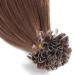 Buy 25 x 1.0g Indian Remy U-Tip Hair Extensions - 100% Real Hair 45 cm #04 Chocolate Brown - International Shipping - Buy Online on GoSupps.com