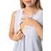 Purpless Maternity Sleeveless V-Neck Lace Detail Nightdress - Light Gray Melange - Buy Online on GoSupps.com