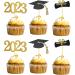 2023 Graduation Cupcake Toppers 48 Pcs/Set Birthday Cake Baking Decoration Food Appetizer Picks For Students Boys Cupcake Toppers - Buy Online on GoSupps.com