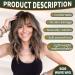 KOME Brown Wig with Bangs - Wavy Shoulder Length Curly Synthetic Hair for Women | 18IN Brown Highlight Wig for Parties & Daily Use - Buy Online on GoSupps.com
