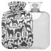 Naanle dog breeds hot water bottle with reference transparent hot water bottle 2l large hot hot water bottle for bed handfoot warmer pain relief warmth and cold therapy winter