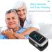 WRINERY Oxygen Saturation Monitor - Portable Pulse Oximeter Fingertip with OLED Display O2 Saturation Monitor Includes Batteries & Lanyard (Royal Black-Silver) - Shop Internationally - Buy Online on GoSupps.com