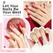 Modelones Gel Nail Polish 6 Colors White Glitter Winter Gel Nail Kit Sparkle Candy Cane Burgundy Dark Rose Champagne Silver Soak Off U V Gel Nail Art Manicure DIY Valentine s Day Gifts for Women Glitter Silver - Buy Online on GoSupps.com