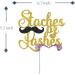 Tenhaisi Staches or Lashes Cake Topper - Gender Reveal Party Decoration Supplies - Boy or Girl/He or She Baby Shower Cake Decor - Gold Glitter Cake Topper - Buy Online on GoSupps.com