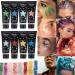 Gl-Turelifes Face Body Glitter Gel Sequins for Eyes Lips Hair Nail Face and Body - Mermaid Flakes Chunky Glitter Festival Accessory 30ml (#06 Red) - Buy Online on GoSupps.com