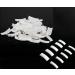 PROFICO 500 pieces nail tips | French half cover acrylic artificial nails | French nail tips | 10 sizes (white)