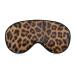 Leopard Skin Sleep Mask for Women Adjustable Sleeping Eye Shades Cover with Elastic Strap
