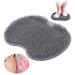 Slip-proof silicone massage pad back scrubber foot brush W scher Massageger Dusche with suction cup silicone massage cleaner relaxing cleaning peeling massages your back (gray)