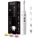 Tooth whitening set stim-u-dent bleaching teeth set with 5 modes for tooth cleaning & teeth lighten for polishing after tooth cleaning tooth whitening set with 5 heads and 3 polishing pastes (white)