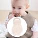 Baby Teething Wooden Ring - Bunny Ears Design | Soothing Bite-Resistant Cotton Gauze - Ideal for Babies (Beige) - Buy Online on GoSupps.com