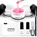 Morovan Builder Gel for Nails Kit - Hard Gel Builder for Nails 3 Colors Clear White Pink Builder Gel Extension Set for Beginners Nail Art DIY at Home Set 30g Clear White Pink Builder Gel Kit