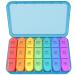 Pillbox 7 days 3 compartments tablet box 7 days at noon in the evening German Pillendose 7 days for a week of pill box 21 compartments medication box (blue housing)