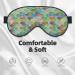 Adjustable Watercolor Green Fish Scale Sleep Mask | Block Out Light Eye Cover for Travel Yoga & Napping - Buy Online on GoSupps.com
