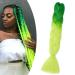 Gairyan braids extensions braid extensions art hair for braiding 1PCs 100g 24 "jumbo braiding hair ombre synthetic box braids hair extensions braids afro crochet twist (dark green & yellow green) 60 cm (1 piece) dark green & yellow -green