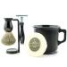 Haryali London Razor set - razor slicer razor brush shaving rack shaving soap shaving bowl - 5 partial shaving brush set - shaving brushes Roof hair real - black razor plane set