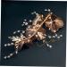 FRCOLOR Pearl Hair Accessories hair flower hair bride hair clip bride headpieces for wedding gold hair bridal barrettes flower head dinner party Pearl Hair Barrettes - Buy Online on GoSupps.com