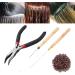 Hair Extension Tool Set 100 Silicone Lined Micro Rings Extension Hair Pliers Hair Extension Loop Needle Threader Pulling Hook Tool - Buy Online on GoSupps.com
