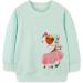 Girls Cotton Sweatshirt | Casual Long Sleeve Pullover for Toddler Girl | Age 4-5 Years | Blue - Buy Online on GoSupps.com