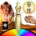 Egyptian pendulum Thot with witness - Radiasthesia pendulum - esoteric/oracle pendulum - geobiology mood man trip magnetizer - gold - 38 gr