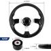 QYMOPAY 12.5 Boat Steering Wheel | Carbon Fiber, Anti-Slip | Marine Steering Wheel Adapter for Boats, Yachts, Pontoon Boats (Black) - Buy Online on GoSupps.com
