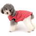 Zunea Striped Dog Shirt for Small Pets - Cool Summer Tank Top Soft Cotton XL Red T-Shirt for Dogs & Cats - Buy Online on GoSupps.com